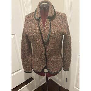 Vintage Carly St Claire Voice Velvet Trim Button Blazer, L